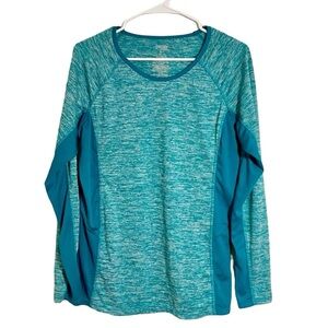 Danskin Now Women’s Teal Long Sleeve Athletic Shirt